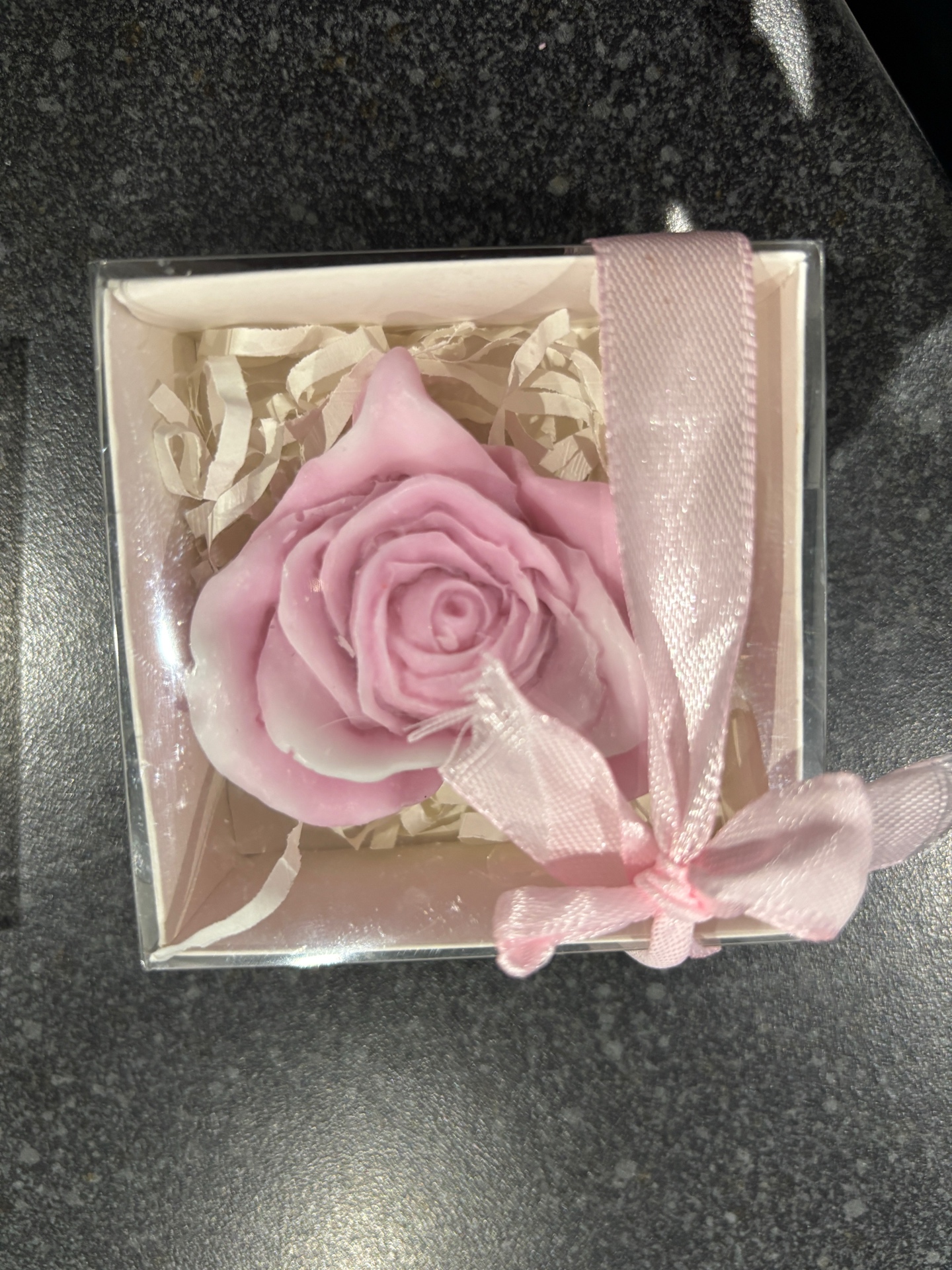 Pink Rose Clear Box