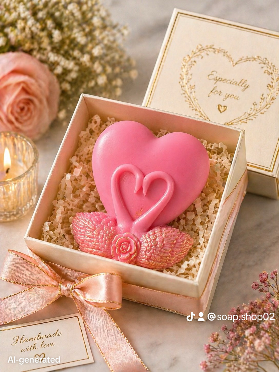 Swan Heart Soap